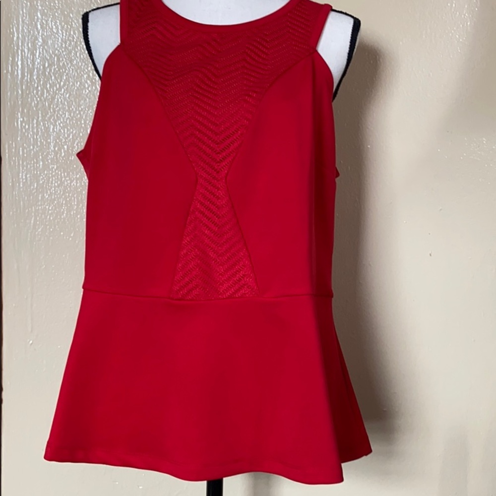 NWT Worthington Peplum Top in Salsa Red 💃🏾